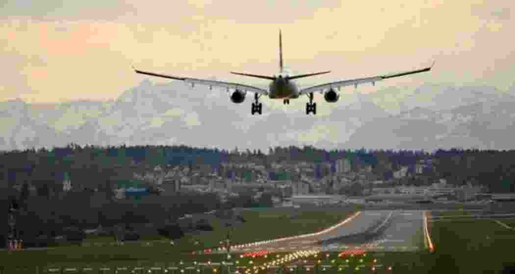 An aircraft approaches Imphal airport for landing. (Image: X) An aircraft approaches Imphal airport for landing. (Image: X)