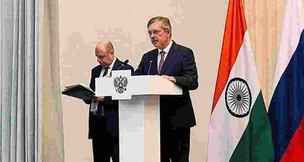 Russian ambassador to India Denis Alipov addresses a gathering. Russian ambassador to India Denis Alipov addresses a gathering.