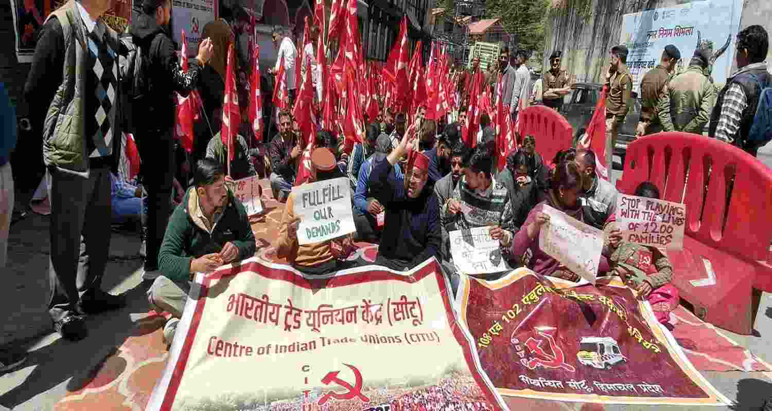 Ambulance services hit in Himachal as 102108 workers go on statewide strike over wages Ambulance services hit in Himachal as 102108 workers go on statewide strike over wages