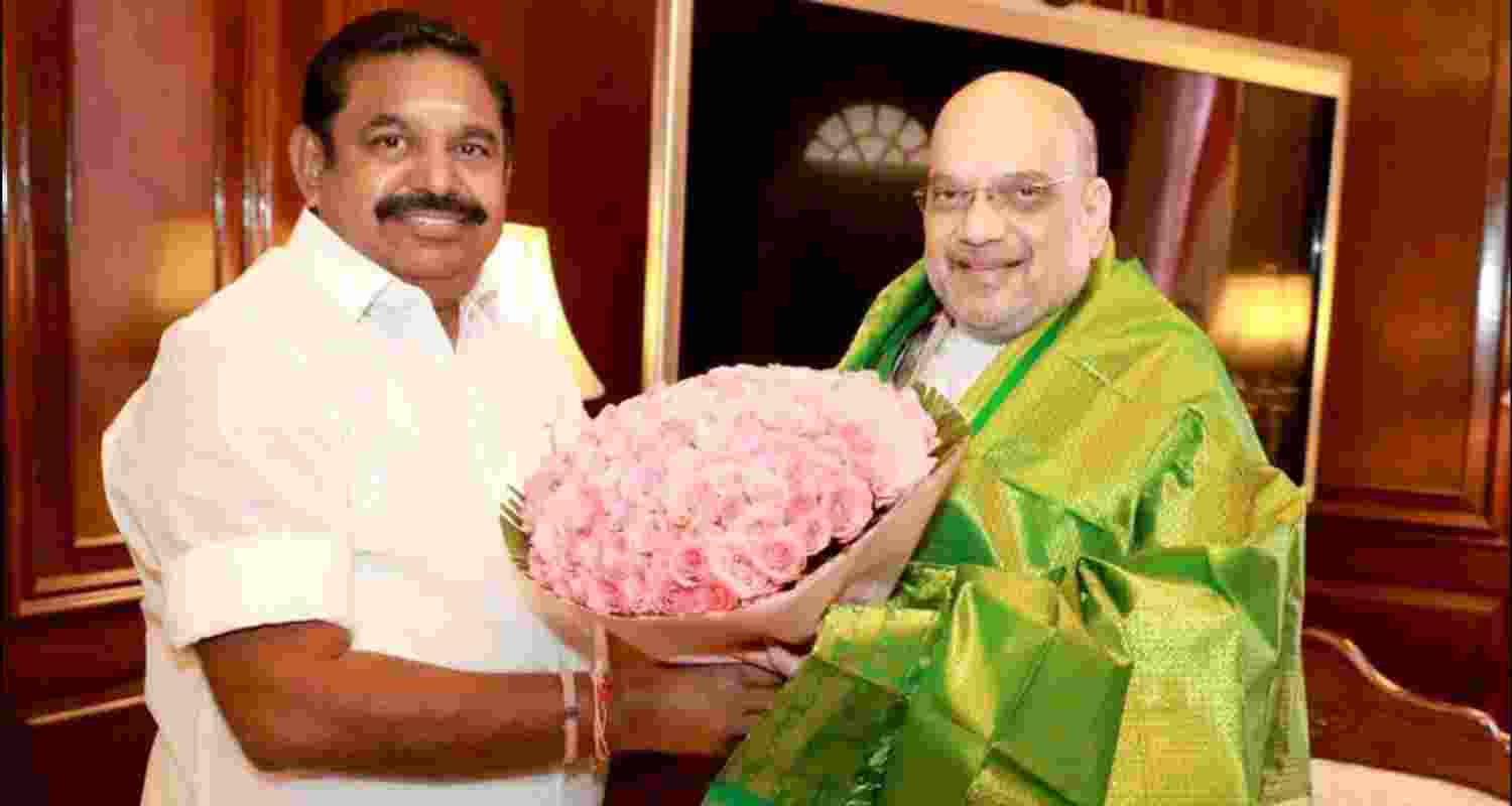 AIADMK general secretary Edappadi K Palaniswami with Union Home Minister Amit Shah. AIADMK general secretary Edappadi K Palaniswami with Union Home Minister Amit Shah.