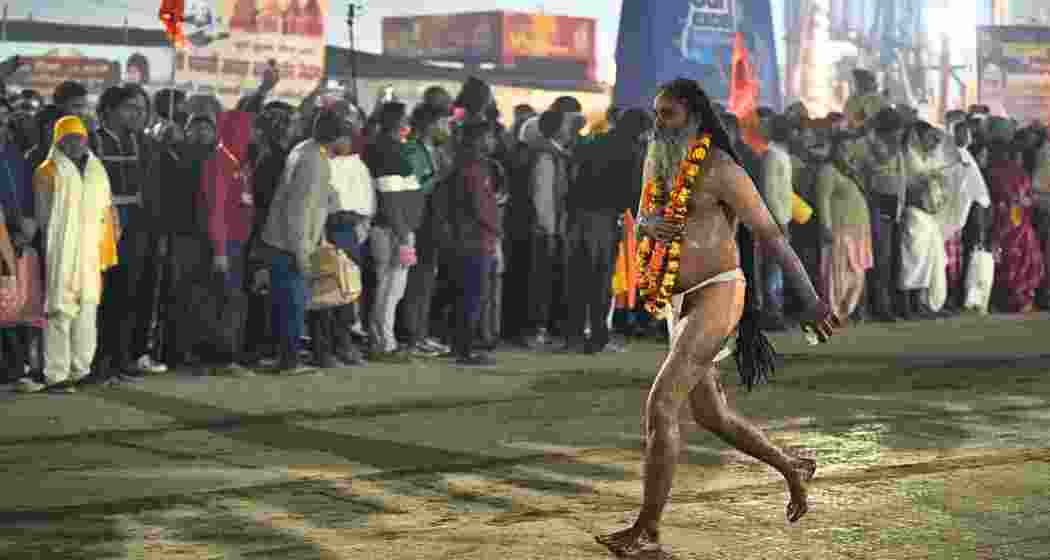 A sadhu is seen returning without doing snan (holy dip) after a stampede during the ongoing 'Maha Kumbh Mela' festival, in Prayagraj, Wednesday, Jan. 29, 2025. A sadhu is seen returning without doing snan (holy dip) after a stampede during the ongoing 'Maha Kumbh Mela' festival, in Prayagraj, Wednesday, Jan. 29, 2025.