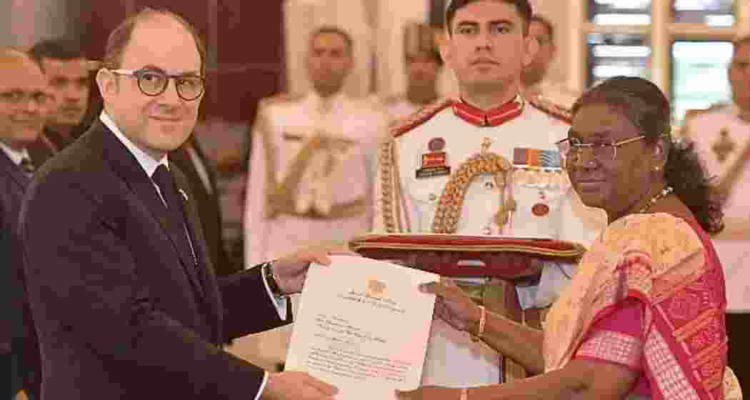 Argentine Ambassador to India Mariano Caucino calls on President Droupadi Murmu during a meeting in New Delhi. Argentine Ambassador to India Mariano Caucino calls on President Droupadi Murmu during a meeting in New Delhi.