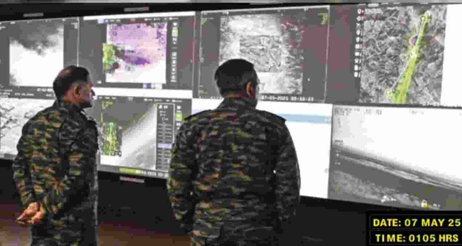 New images show Chiefs of three forces monitoring Op Sindoor New images show Chiefs of three forces monitoring Op Sindoor