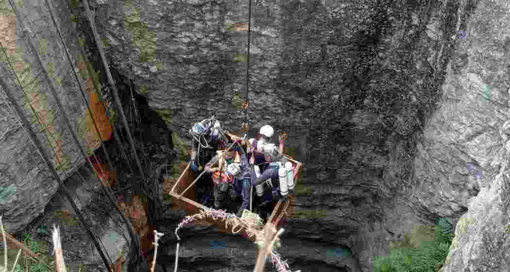 Efforts underway to rescue the labourers trapped inside an illegal rat-hole coal mine, in Dima Hasao district, Assam. Efforts underway to rescue the labourers trapped inside an illegal rat-hole coal mine, in Dima Hasao district, Assam.
