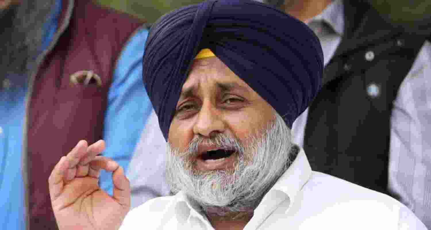 Shiromani Akali Dal president Sukhbir Singh Badal. Shiromani Akali Dal president Sukhbir Singh Badal.
