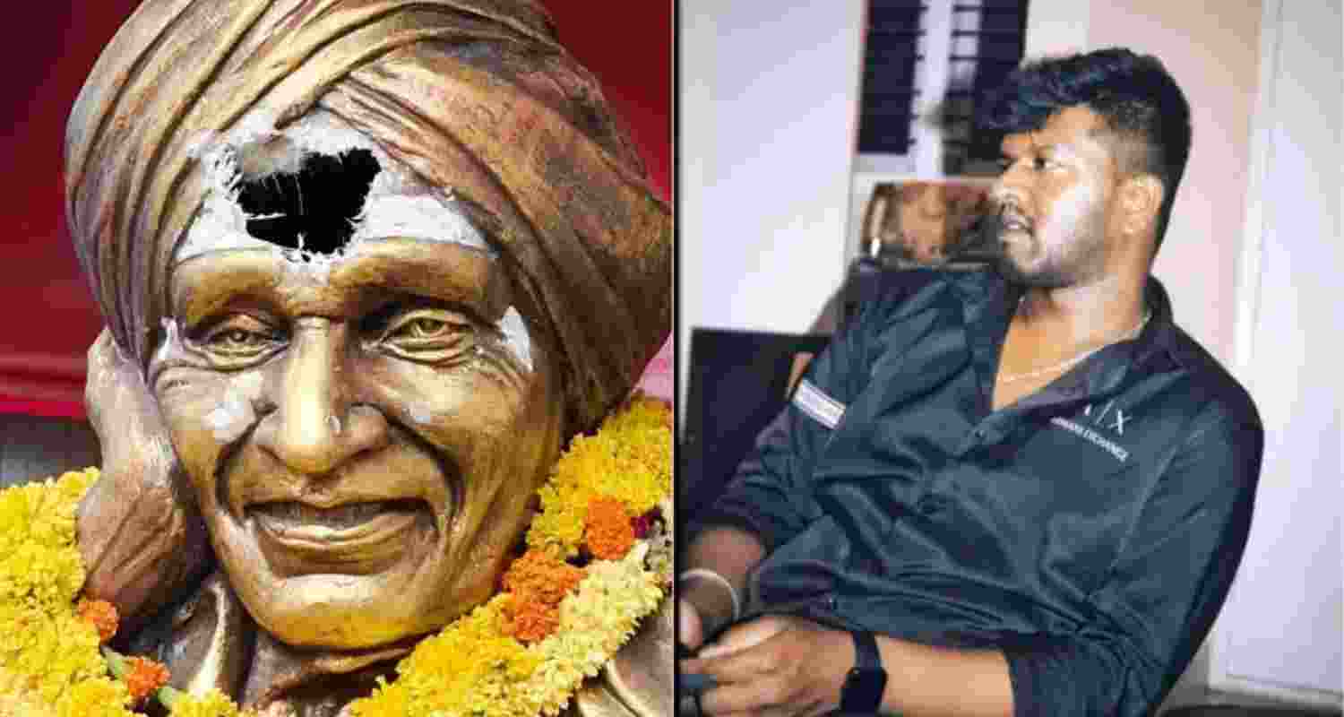 B'luru man defaces Lingayat seer’s statue, says 'Jesus inspired act' B'luru man defaces Lingayat seer’s statue, says 'Jesus inspired act'