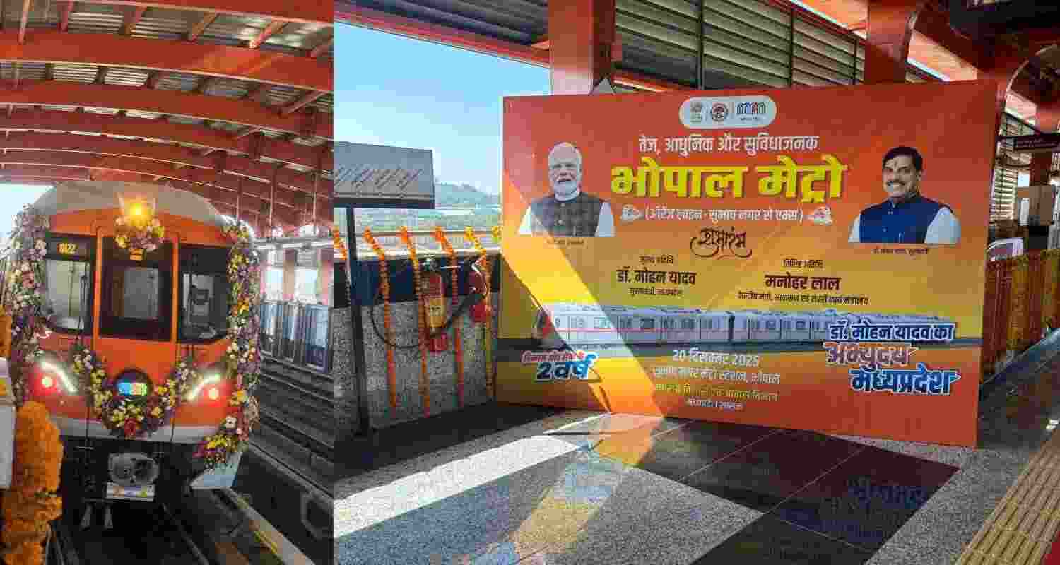 Union minister Manohar Lal Khattar and CM Mohan Yadav flagged off Bhopal Metro’s priority corridor, marking the launch of metro rail services in the city. Union minister Manohar Lal Khattar and CM Mohan Yadav flagged off Bhopal Metro’s priority corridor, marking the launch of metro rail services in the city.