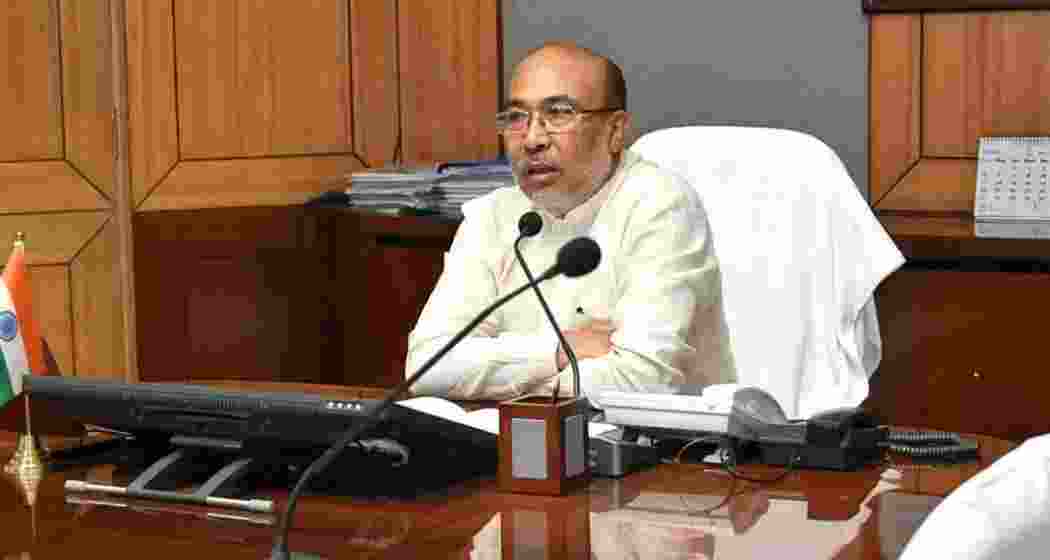 A file photo of Manipur CM N Biren Singh. A file photo of Manipur CM N Biren Singh.