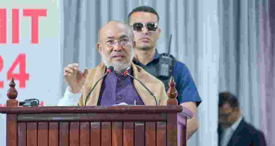 Manipur Chief Minister N. Biren Singh interacts with attendees during the Nupi Lan commemoration event in Imphal, emphasising public cooperation for peace and celebrating the legacy of Manipuri women on Thursday. Manipur Chief Minister N. Biren Singh interacts with attendees during the Nupi Lan commemoration event in Imphal, emphasising public cooperation for peace and celebrating the legacy of Manipuri women on Thursday.