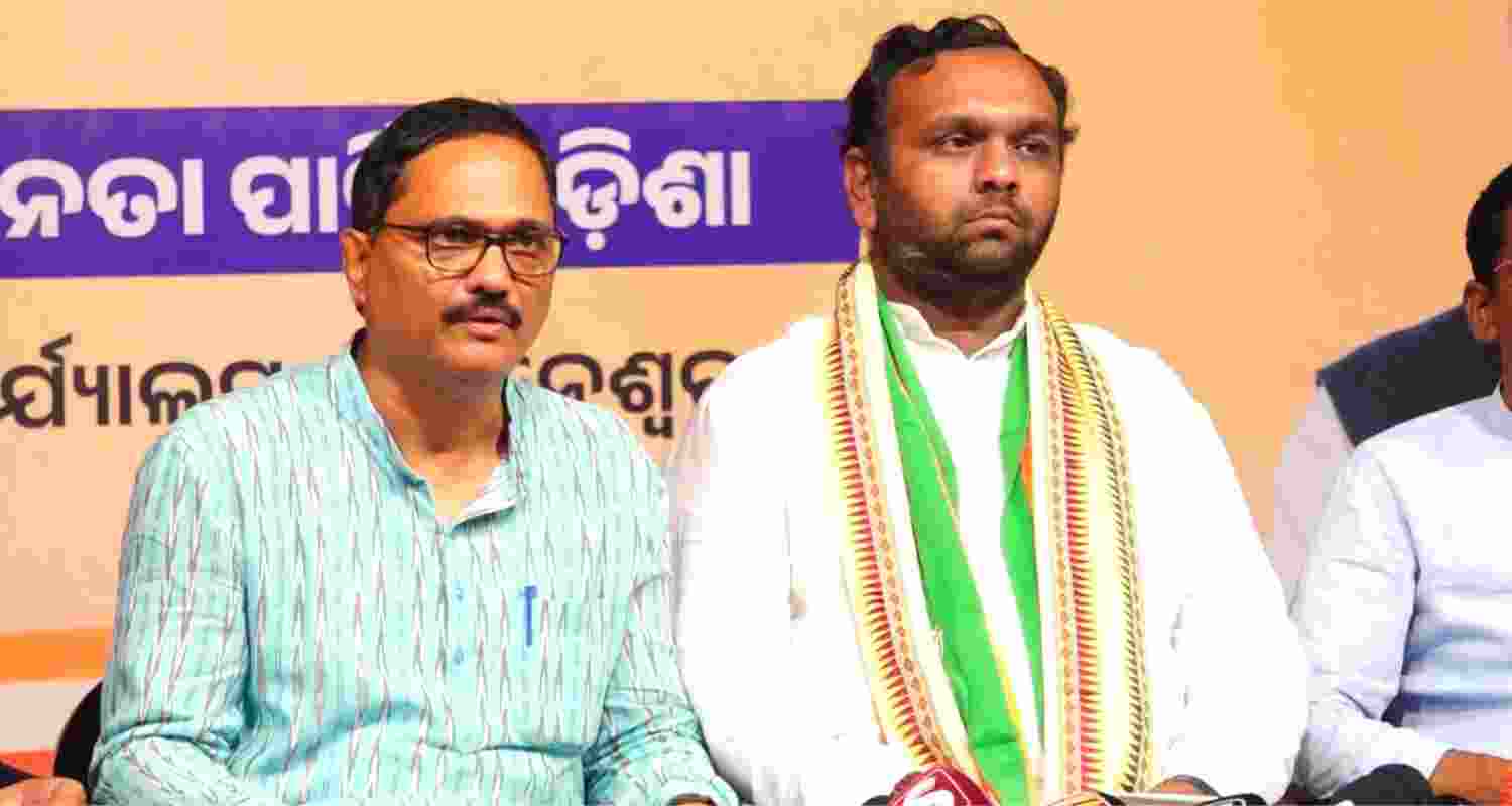 Jay Dholakia (right), son of late former BJD MLA Rajendra Dholakia. Jay Dholakia (right), son of late former BJD MLA Rajendra Dholakia.