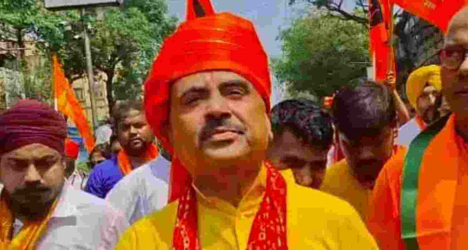Suvendu Adhikari leads Ram Navami rally in Bhabanipur, challenging Mamata Banerjee as BJP ramps up campaign in key Bengal battleground seat. Suvendu Adhikari leads Ram Navami rally in Bhabanipur, challenging Mamata Banerjee as BJP ramps up campaign in key Bengal battleground seat.