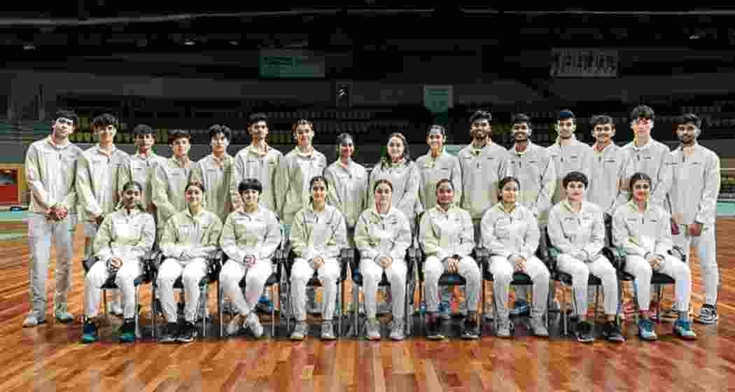 Indian junior badminton players pose for a photograph ahead of the BWF World Junior Championships at the National Centre of Excellence, Guwahati. Indian junior badminton players pose for a photograph ahead of the BWF World Junior Championships at the National Centre of Excellence, Guwahati.