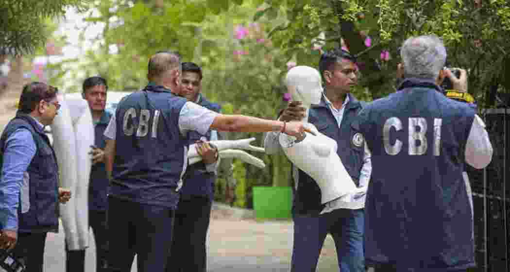 Central Bureau of Investigation (CBI) officials recreate the crime scene in Twisha Sharma death case, at the accused Giribala Singh's residence, in Bhopal, Madhya Pradesh on Monday. Central Bureau of Investigation (CBI) officials recreate the crime scene in Twisha Sharma death case, at the accused Giribala Singh's residence, in Bhopal, Madhya Pradesh on Monday.