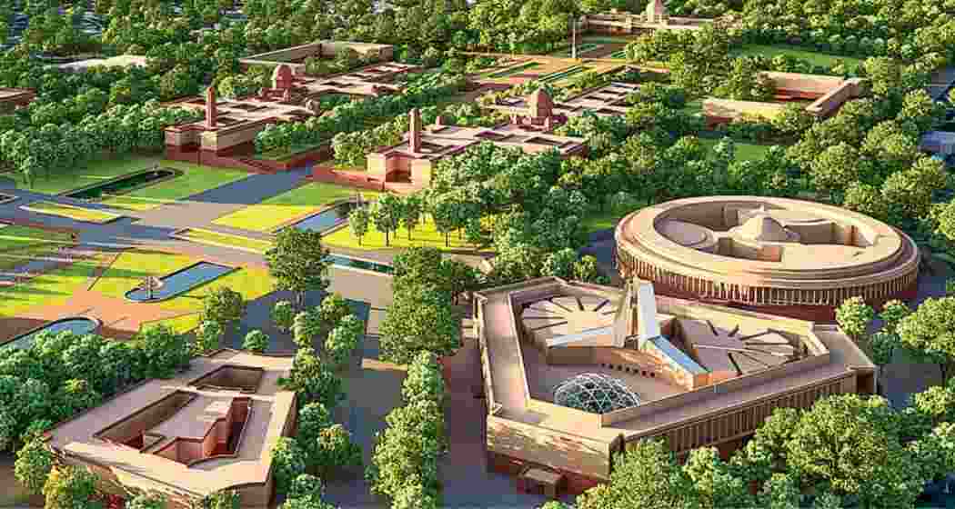 An artistic visualisation of the Central Vista project in New Delhi An artistic visualisation of the Central Vista project in New Delhi