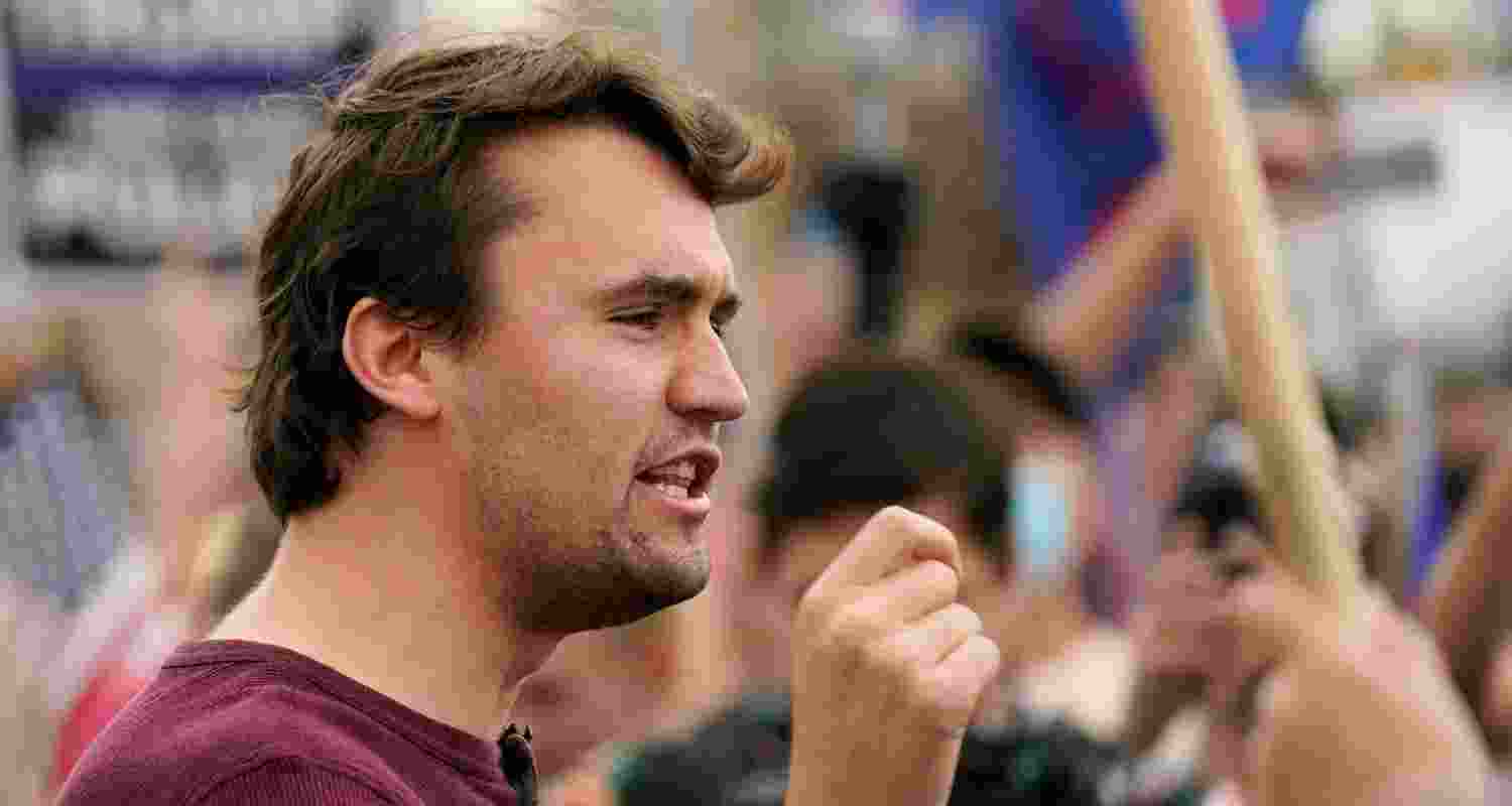 Charlie Kirk, conservative activist and founder of Turning Point USA, speaks to supporters of President Donald Trump at a rally outside the Maricopa County Recorder's Office, Friday. Charlie Kirk, conservative activist and founder of Turning Point USA, speaks to supporters of President Donald Trump at a rally outside the Maricopa County Recorder's Office, Friday.