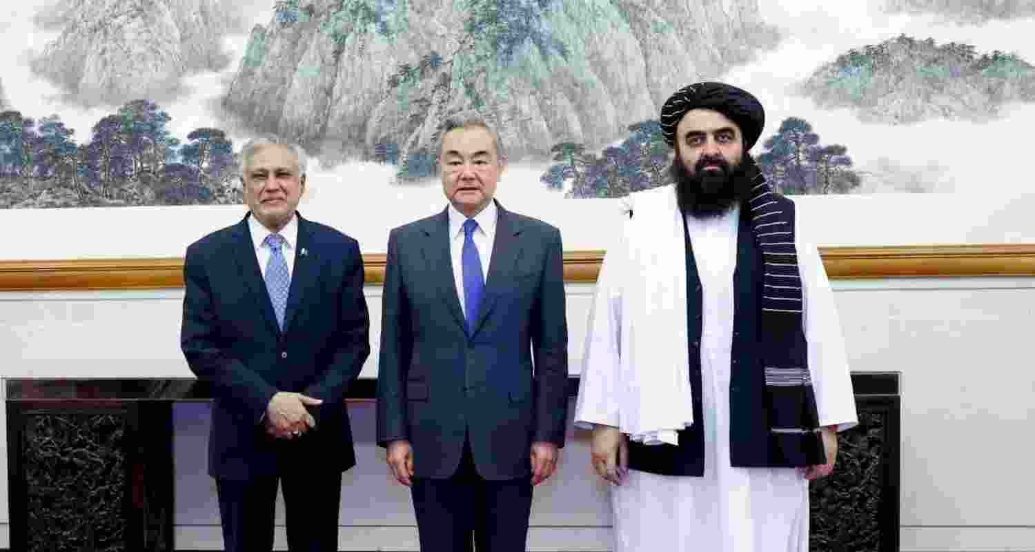 Trilateral meeting of Foreign Ministers of China, Afghanistan and Pakistan. Image: X Trilateral meeting of Foreign Ministers of China, Afghanistan and Pakistan. Image: X
