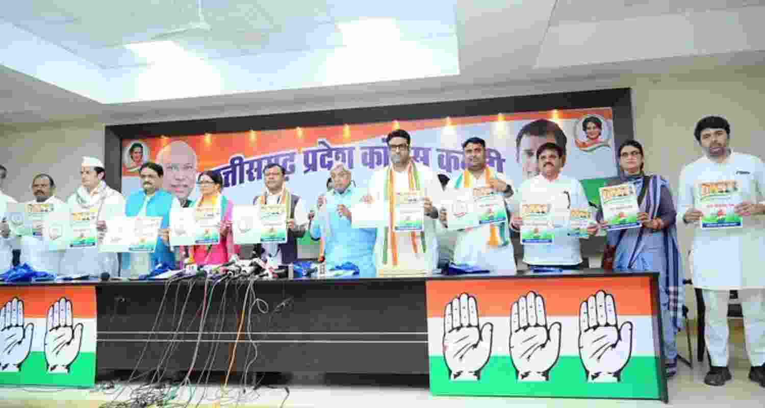 Chhattisgarh Congress lists 34 promises for urban polls Chhattisgarh Congress lists 34 promises for urban polls
