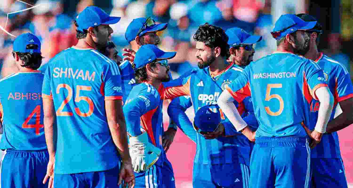 Indian team members during the 5th T20I at the Utilita Bowl in Southampton on Saturday. Indian team members during the 5th T20I at the Utilita Bowl in Southampton on Saturday.