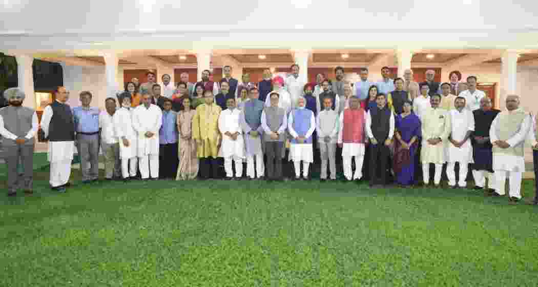 Prime Minister Narendra Modi today hosted members of the various delegations who went to various countries, at 7, Lok Kalyan Marg. Delegation members talked about their meetings in different nations. Prime Minister Narendra Modi today hosted members of the various delegations who went to various countries, at 7, Lok Kalyan Marg. Delegation members talked about their meetings in different nations.