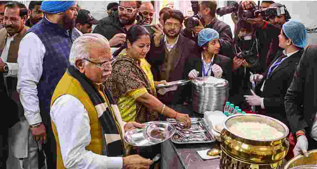 Union Minister of Housing and Urban Affairs Manohar Lal, Delhi Chief Minister Rekha Gupta and minister Ashish Sood during the inauguration of an 'Atal Canteen' to commemorate the birth anniversary of former prime minister Atal Bihari Vajpayee, in New Delhi on Dec. 25, 2025. Union Minister of Housing and Urban Affairs Manohar Lal, Delhi Chief Minister Rekha Gupta and minister Ashish Sood during the inauguration of an 'Atal Canteen' to commemorate the birth anniversary of former prime minister Atal Bihari Vajpayee, in New Delhi on Dec. 25, 2025.