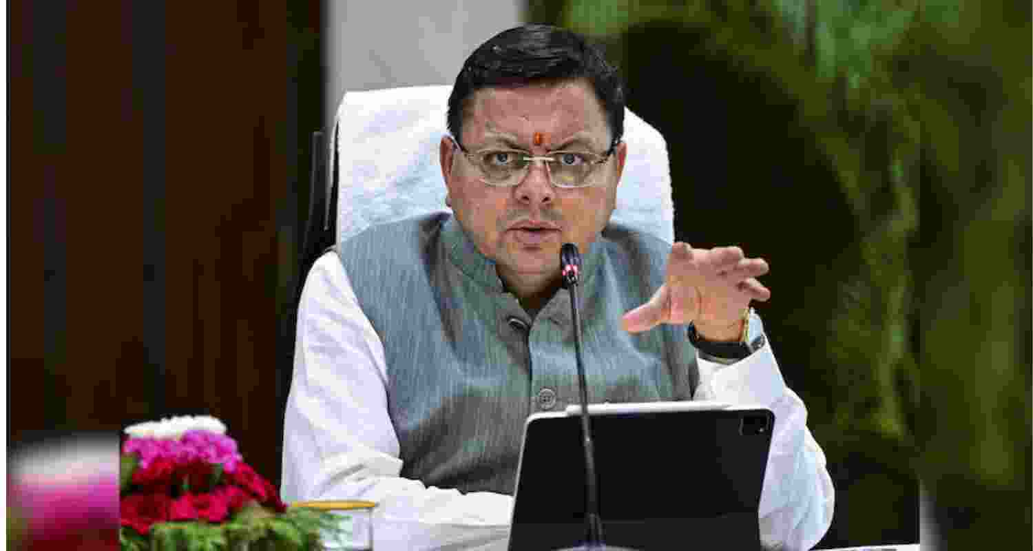 A file photo of Uttarakhand Chief Minister Pushkar Singh Dhami. A file photo of Uttarakhand Chief Minister Pushkar Singh Dhami.