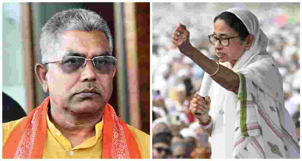 Senior BJP leader Dilip Ghosh and Chief Minister Mamata Banerjee. Senior BJP leader Dilip Ghosh and Chief Minister Mamata Banerjee.