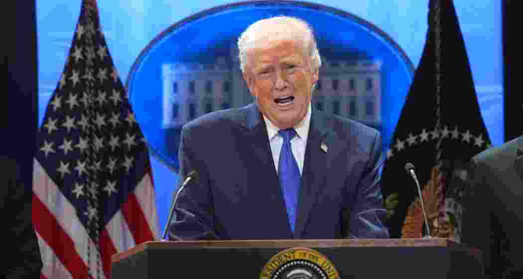 President Donald Trump speaks during a press briefing at the White House in Washington on Friday. President Donald Trump speaks during a press briefing at the White House in Washington on Friday.