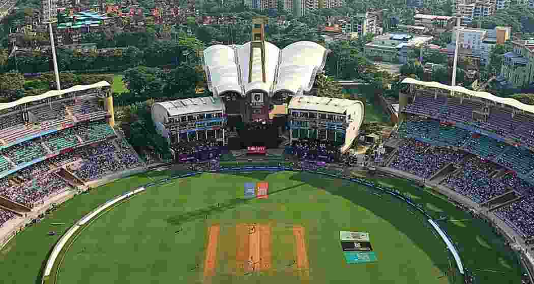An aerial view of the DY Patil stadium in Navi Mumbai. An aerial view of the DY Patil stadium in Navi Mumbai.