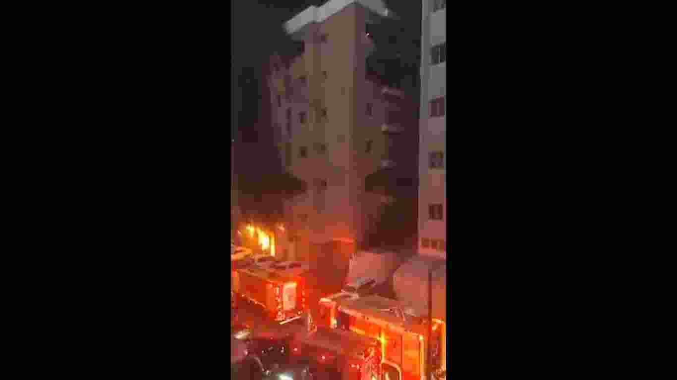 Videos surfacing on social media showed locals saying that most of the workers living in the gutted building were Indian. Videos surfacing on social media showed locals saying that most of the workers living in the gutted building were Indian.