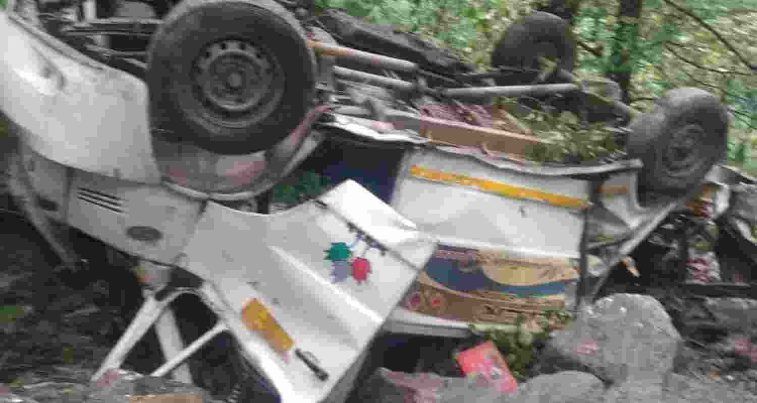 Seven persons were killed and several others sustained injuries after a tempo traveller skidded off the road and fell into a deep gorge in the Ponda area in the Doda district on Tuesday morning. Seven persons were killed and several others sustained injuries after a tempo traveller skidded off the road and fell into a deep gorge in the Ponda area in the Doda district on Tuesday morning.