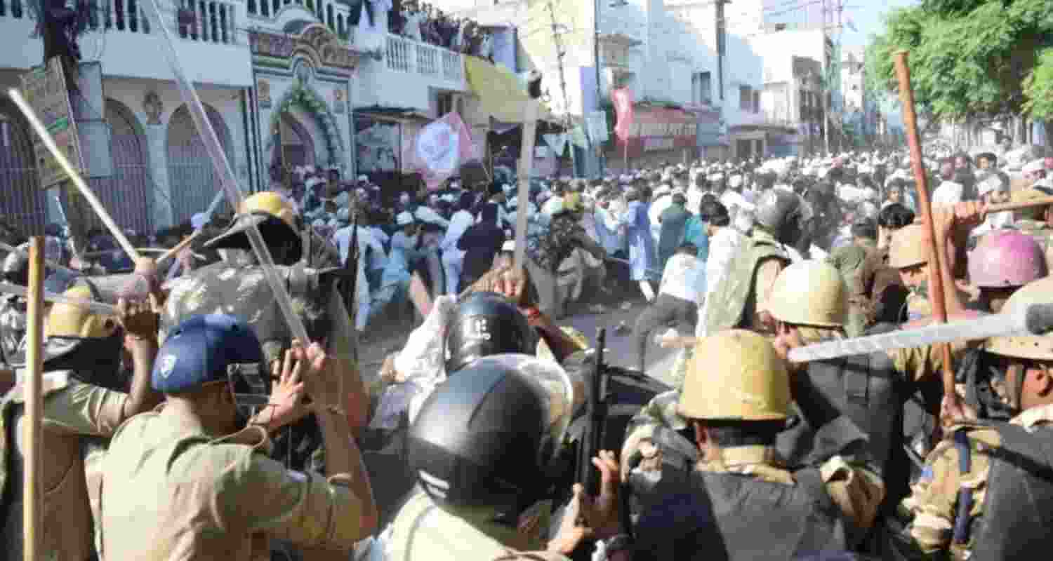 The unrest, which involved stone-pelting, was triggered by the cancellation of a protest over the ‘I Love Muhammad’ poster row called by cleric Tauqeer Khan The unrest, which involved stone-pelting, was triggered by the cancellation of a protest over the ‘I Love Muhammad’ poster row called by cleric Tauqeer Khan