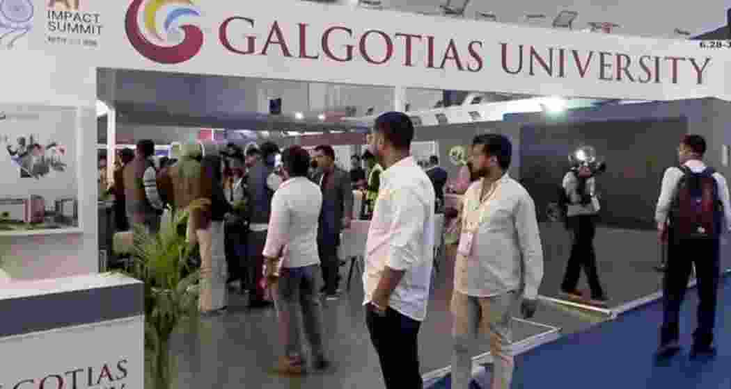 A view of Galgotias University pavilion as the government orders staff and officials to vacate its stall from the AI Impact Summit 2026 following row over the display of a Chinese-made robodog, in New Delhi on Wednesday. A view of Galgotias University pavilion as the government orders staff and officials to vacate its stall from the AI Impact Summit 2026 following row over the display of a Chinese-made robodog, in New Delhi on Wednesday.