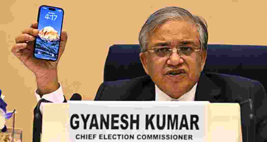 A file photo of Chief Election Commissioner Gyanesh Kumar. A file photo of Chief Election Commissioner Gyanesh Kumar.