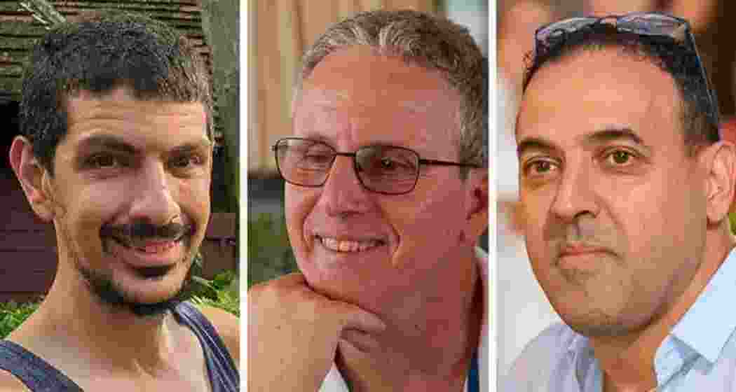 Three Israeli civilians, Or Levy, Eli Sharabi and Ohad Ben Ami, were freed by Hamas as part of a prisoner swap in Gaza on February 8, 2025, in exchange for 183 Palestinian detainees. Three Israeli civilians, Or Levy, Eli Sharabi and Ohad Ben Ami, were freed by Hamas as part of a prisoner swap in Gaza on February 8, 2025, in exchange for 183 Palestinian detainees.