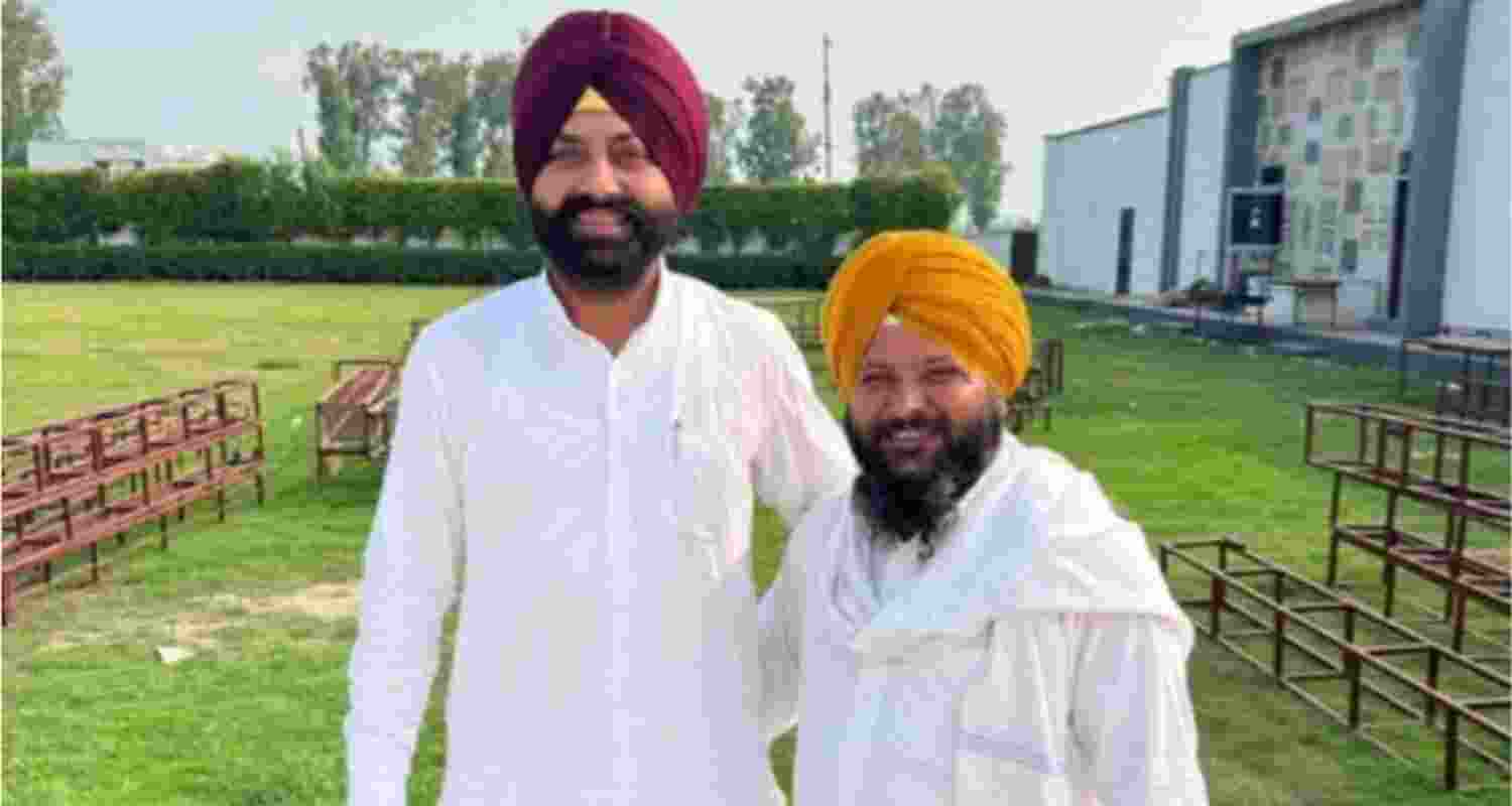 Harpinder Singh (Yellow turban), sarpanch of Thathian Mehta, who was shot dead in Tarn Taran on Wednesday. Harpinder Singh (Yellow turban), sarpanch of Thathian Mehta, who was shot dead in Tarn Taran on Wednesday.