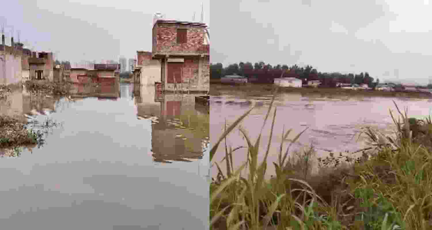 Haryana: Som river in spate after heavy rains; flood risk rises Haryana: Som river in spate after heavy rains; flood risk rises
