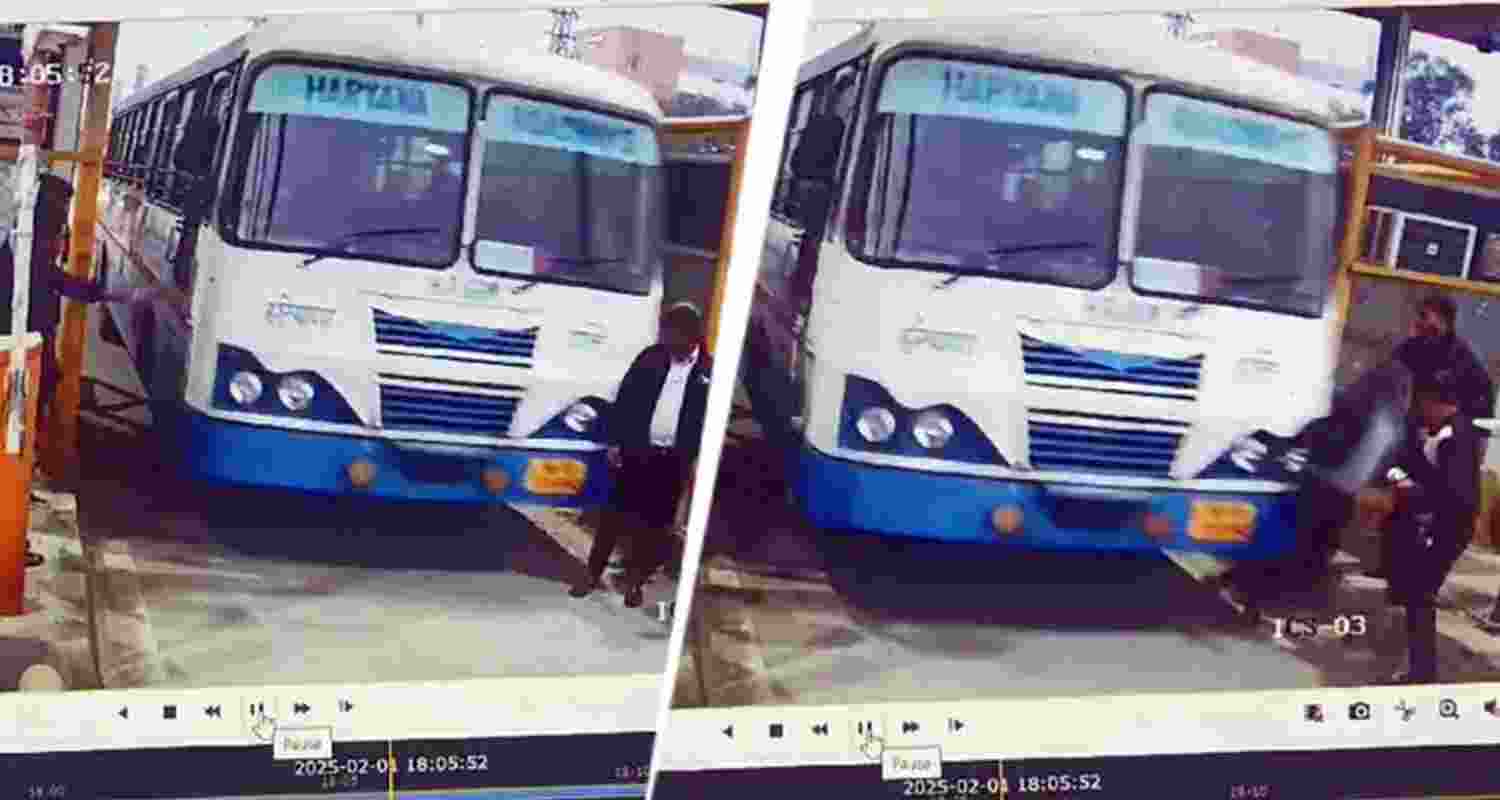 Haryana roadways crushes toll worker to avoid tax, CCTV captures it Haryana roadways crushes toll worker to avoid tax, CCTV captures it