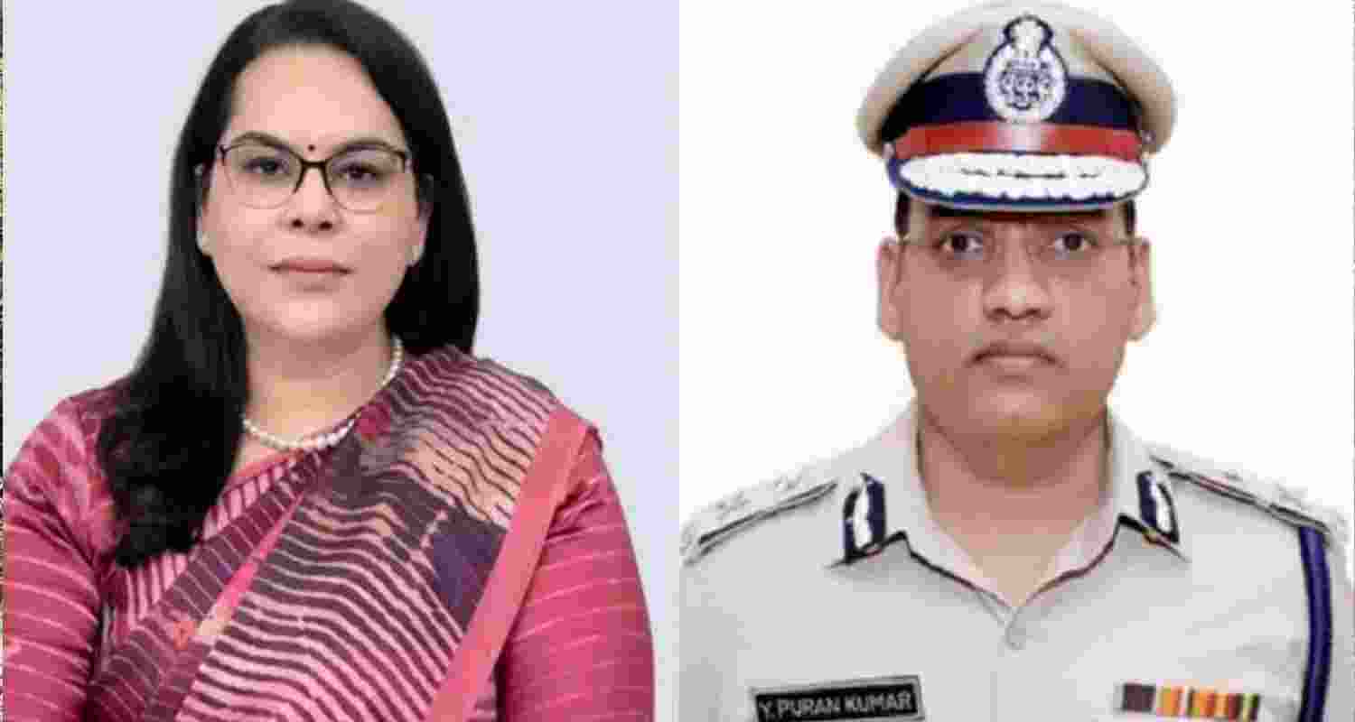 Haryana-cadre IAS officer Amneet P Kumar, the wife of late IPS officer Y Puran Kumar, refuses to meet BJP leaders. Haryana-cadre IAS officer Amneet P Kumar, the wife of late IPS officer Y Puran Kumar, refuses to meet BJP leaders.