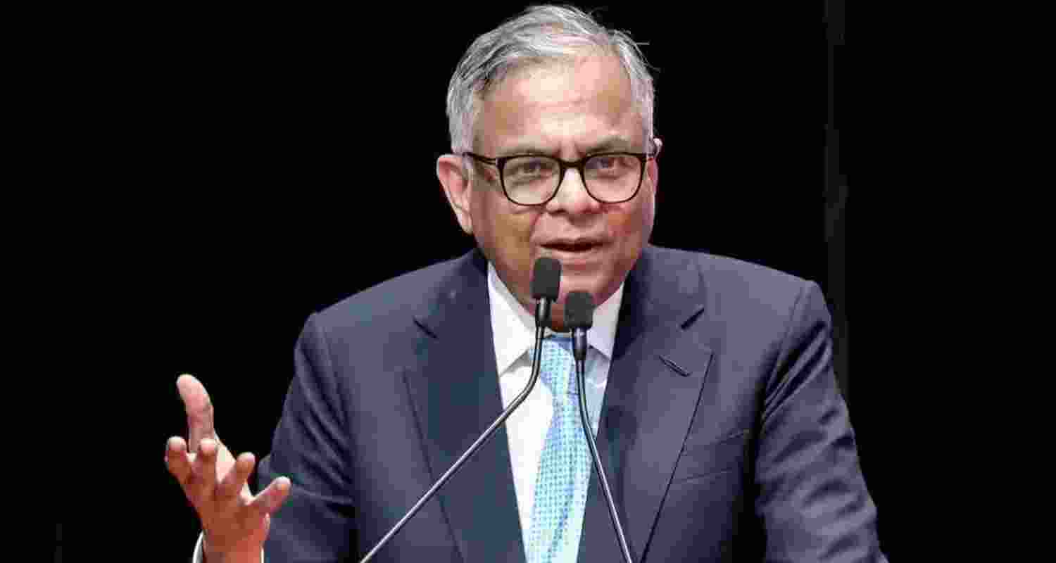 TCS chairman N Chandrasekaran. TCS chairman N Chandrasekaran.