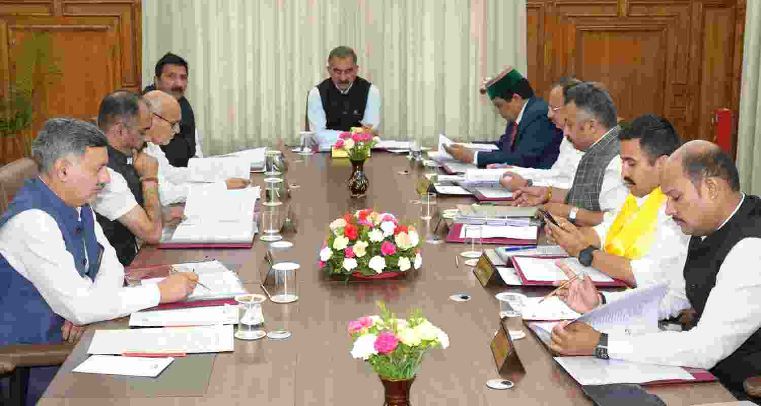 Himachal CM Sukhu chairing a meeting today. Himachal CM Sukhu chairing a meeting today.