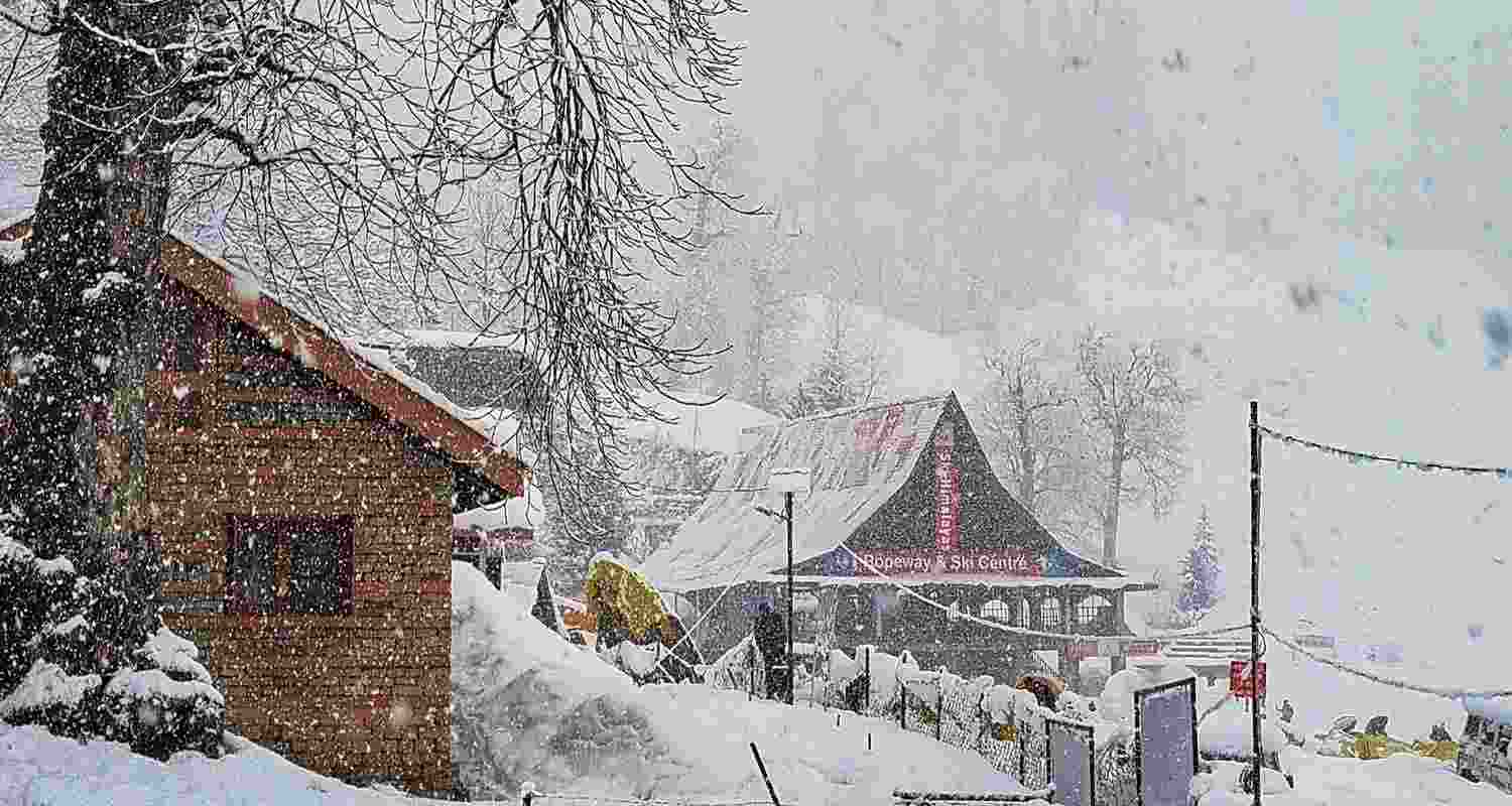Part of Himachal Pradesh during snowfall. Part of Himachal Pradesh during snowfall.