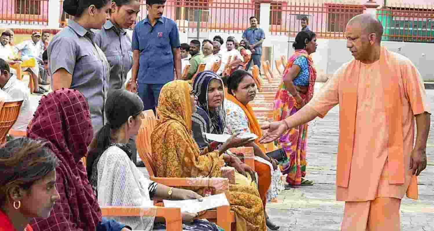 CM Yogi Adityanath Resumes Janata Darshan in Gorakhpur After Model Code of Conduct. CM Yogi Adityanath Resumes Janata Darshan in Gorakhpur After Model Code of Conduct.