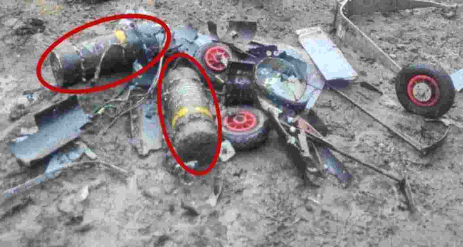 In this image released by @adgpi via X on Saturday, wreckage of hostile drones and other munitions from Pakistan, found after being destroyed by air defence units following an attack from the neighbouring country, in Amritsar. In this image released by @adgpi via X on Saturday, wreckage of hostile drones and other munitions from Pakistan, found after being destroyed by air defence units following an attack from the neighbouring country, in Amritsar.