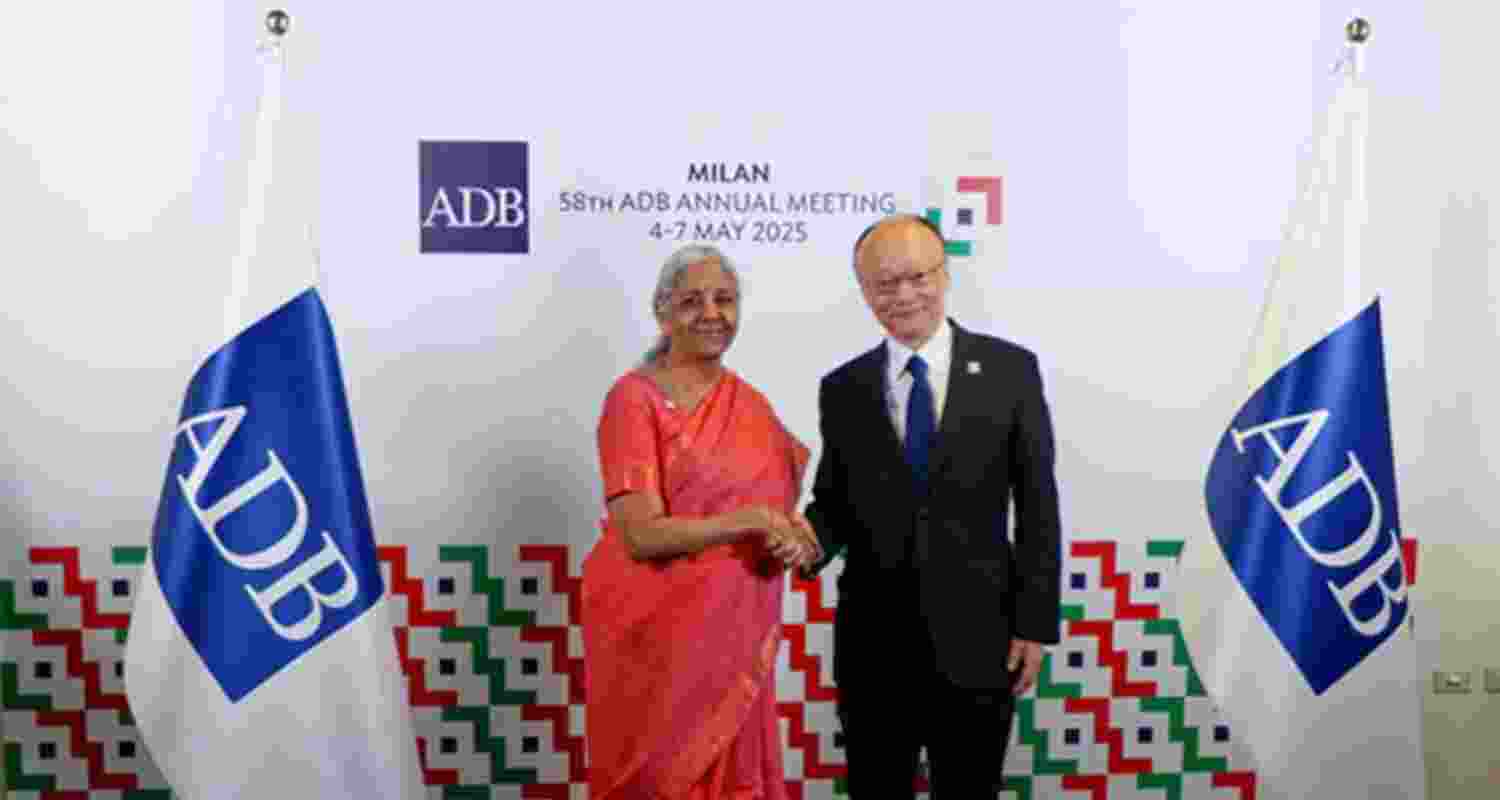 India's Finance Minister Nirmala Sitharaman meets her Italian counterpart at the Annual Meeting of ADB in Milan India's Finance Minister Nirmala Sitharaman meets her Italian counterpart at the Annual Meeting of ADB in Milan