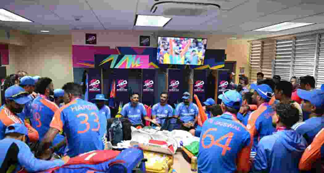 The Indian cricket team in the dressing room during a match. File photo The Indian cricket team in the dressing room during a match. File photo