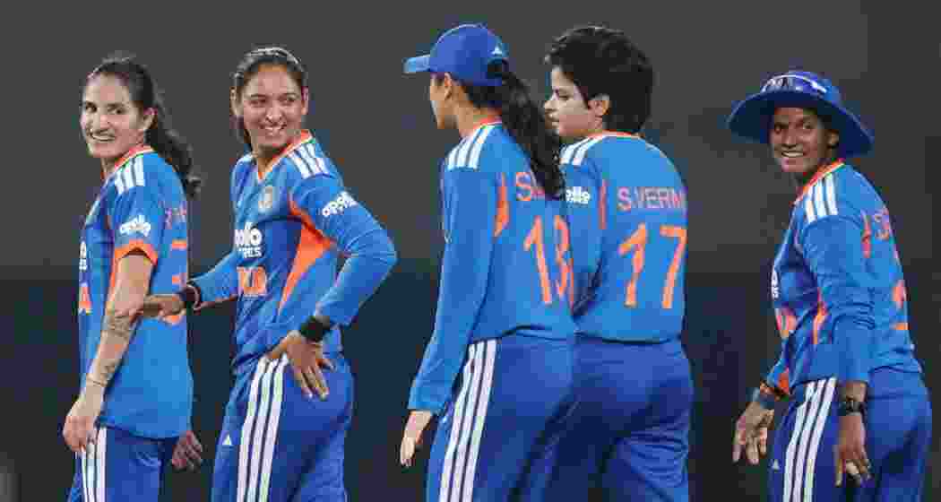 India players celebrate during the Women’s T20I series against Sri Lanka. (PTI) India players celebrate during the Women’s T20I series against Sri Lanka. (PTI)