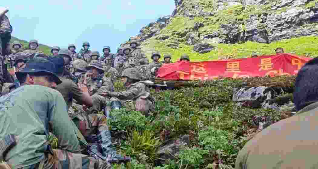Purported visuals circulating on social media claim to show an India-China face-off near Taksing in Arunachal Pradesh's Upper Subansiri district. Officials are yet to verify the incident. Purported visuals circulating on social media claim to show an India-China face-off near Taksing in Arunachal Pradesh's Upper Subansiri district. Officials are yet to verify the incident.
