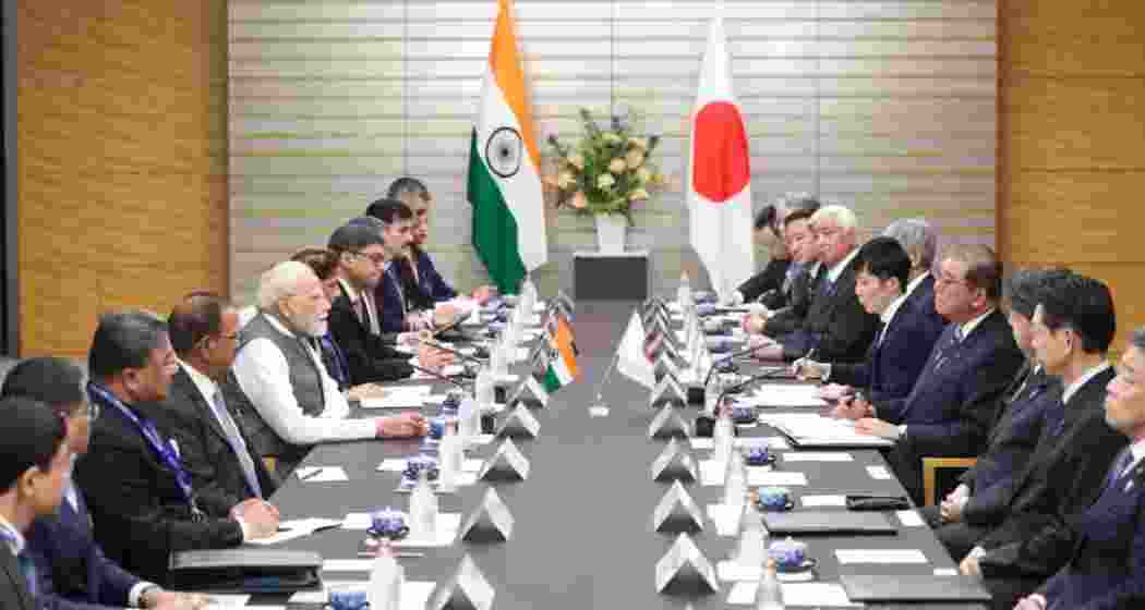 Indian and Japanese delegation during talks in New Delhi. Indian and Japanese delegation during talks in New Delhi.