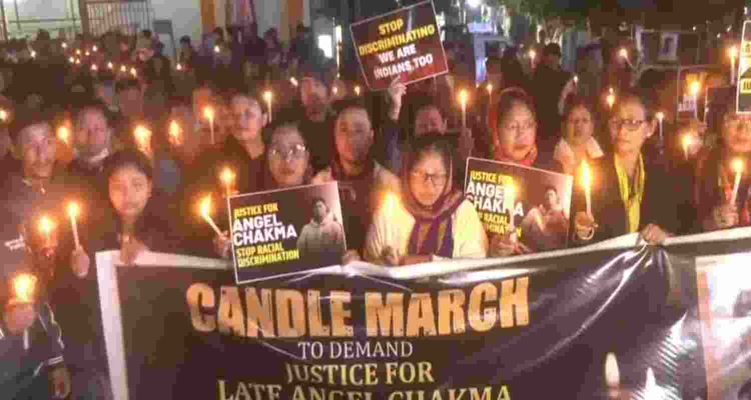 Tipra Indigenous Students Federation candle march to demand justice for Anjel Chakma (File Photo). Tipra Indigenous Students Federation candle march to demand justice for Anjel Chakma (File Photo).
