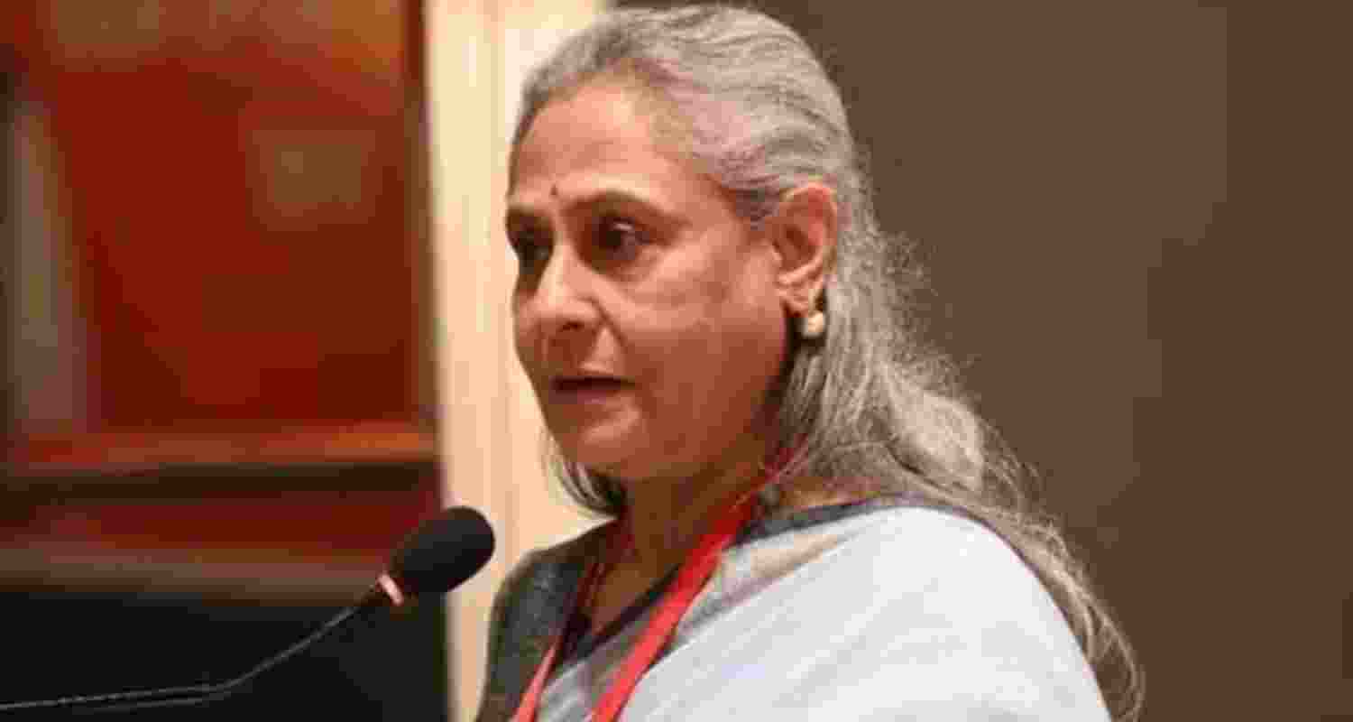 Jaya Bachchan during her address. Jaya Bachchan during her address.